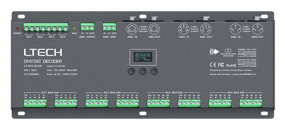 32 Channel DMX512 controller LT-932-OLED