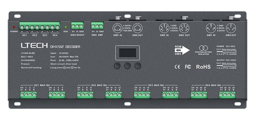 [LT-924-OLED] 24 Channel DMX512 controller LT-924-OLED